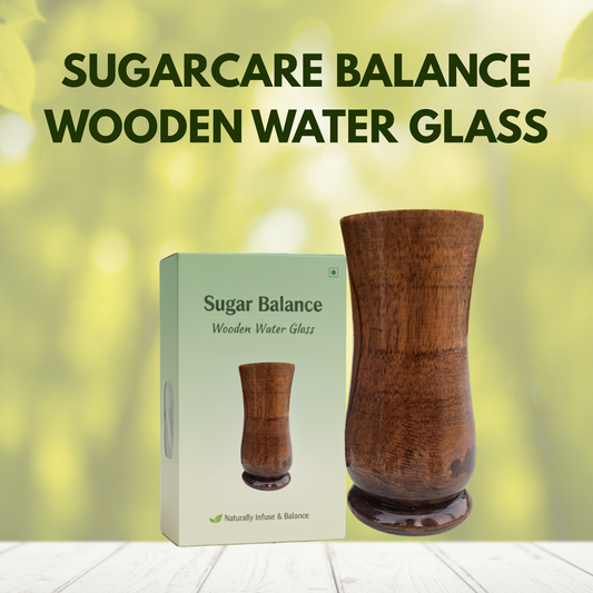 Sugar Balance Wooden Water Glass (100% Ayurvedic)