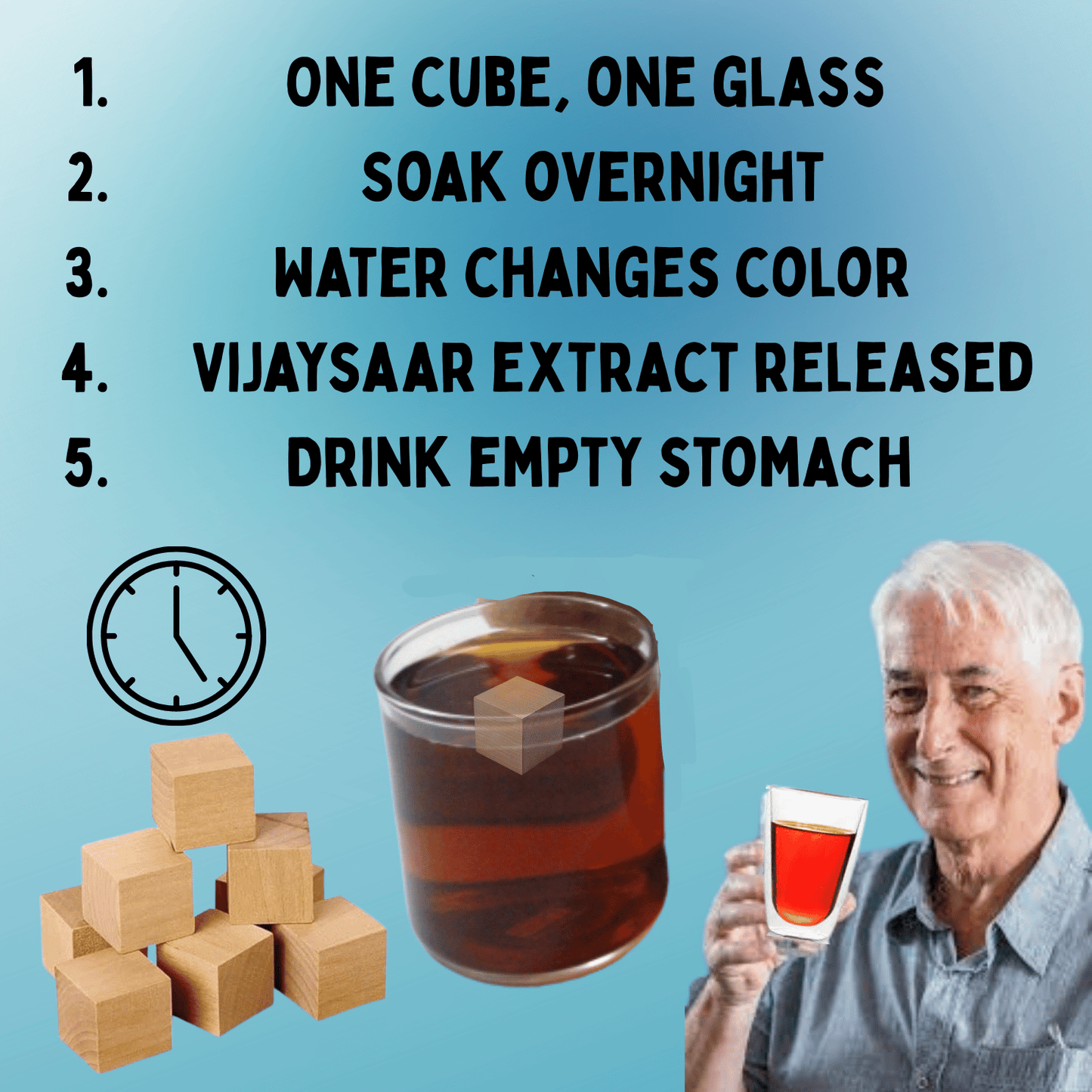 Sugar Control Vijaysar Wooden Cubes