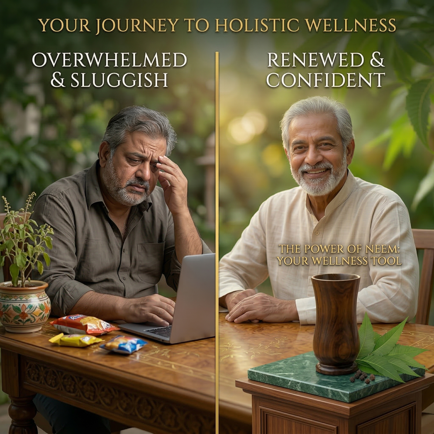 Weight Loss and Body Detox Wooden Water Glass (100% Natural)